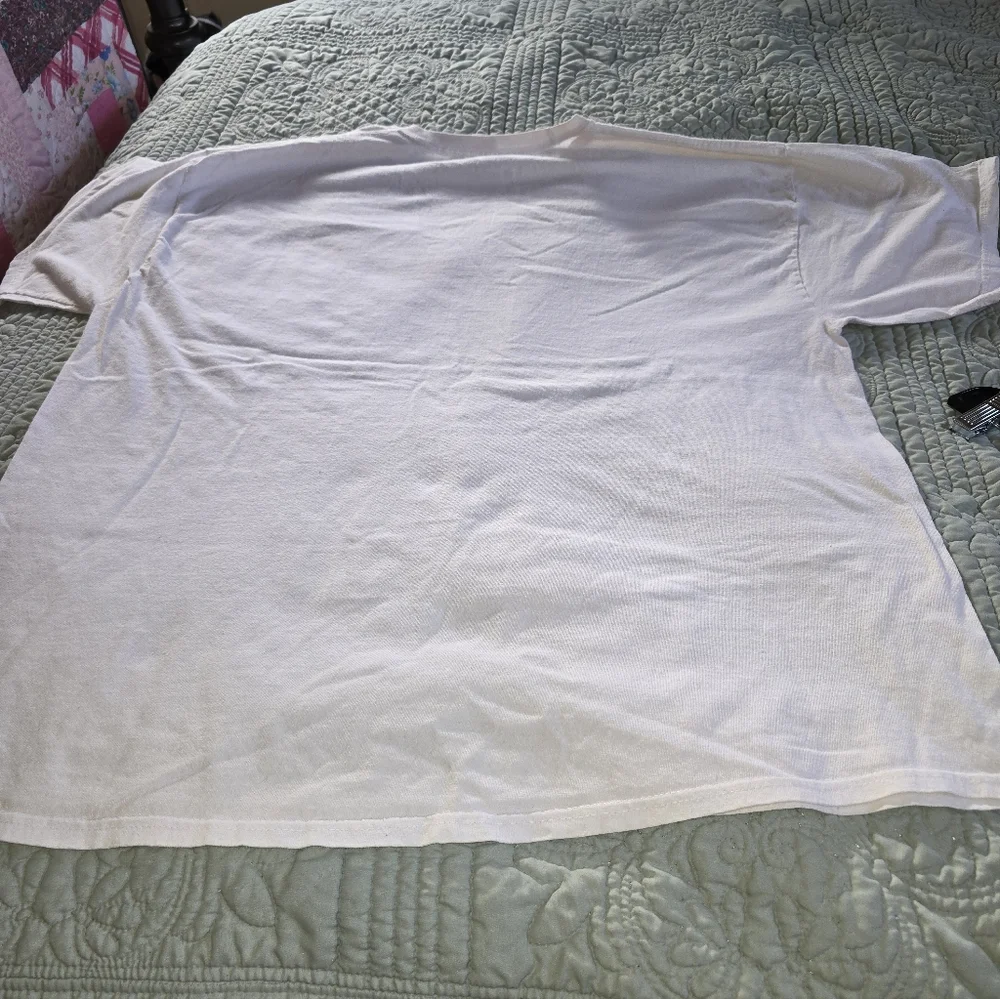 White T-Shirt with Dragon Print And Cute Message Size Mens 2x Hanes T-shirt - Picture 5 of 5